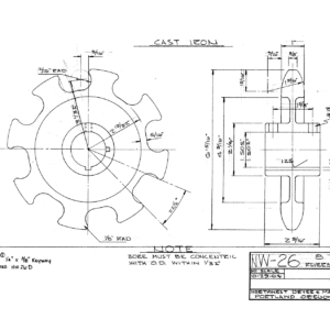 NW-26 — 8 Tooth Reversible Sprocket, 1-1/2″ Bore