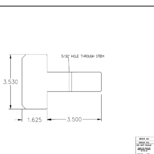 NW-7P — Gudgeon, 1-1/4" Stem x 3-1/2" Length (Feed Section)