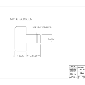NW-6 gudgeon dimension drawing