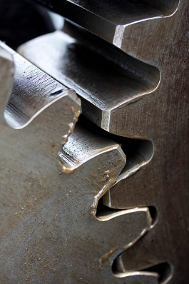 Close-up of drive gear teeth