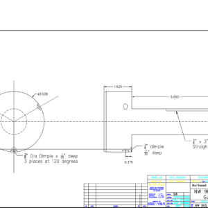 NW-9K S — Gudgeon, 1-1/2" Stem x 5" Length