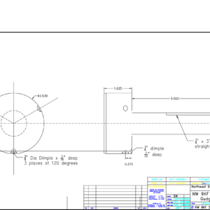 NW-9KF S — Gudgeon, 1-1/4" Stem x 5" Length